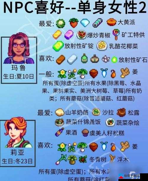 星露谷物语单身 NPC 喜好全知道